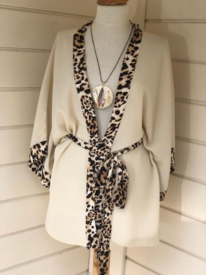 Etamince Bursa Leopar Desenli Kimono