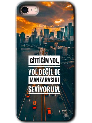 Gramaphone iPhone Se 2022 Kılıf Hd Desen Baskılı Arka Kapak + Esnek Nano Cam - Manzara Seviyorum