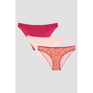 Açık Renkli Snake 3Lü Slip Külot