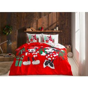 Disney Minnie&mickey Christmas Pamuk Çift Kişilik Nevresim Takımı