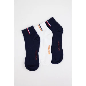 Katia & Bony  3'lü Paket Golf Unisex Step Çorap Lacivert/lacivert/beyaz