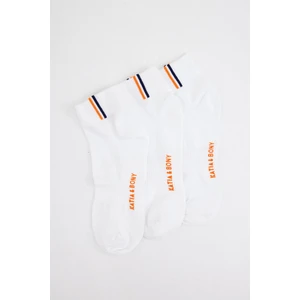Katia & Bony 3'lü Paket Golf Unisex Step Çorap Beyaz/Beyaz/Beyaz