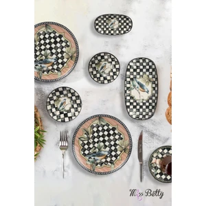 Miss Betty 22 Parça 6 Kişilik Paradise Kahvaltı Takımı Porselen New