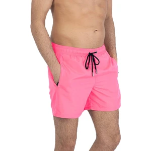 Miami Beach Pembe Su Itici Özellikli Düz Renk Basic Erkek Plaj Deniz Şort Mayo - 301-PEMBE