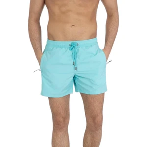 Miami Beach Mint Büyük Beden Su Itici Özellikli Düz Renk Basic Erkek Plaj Deniz Şort Mayo - 2204-MINT