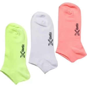 Kinetix Tanya 36/40 Kadın Pembe-Yeşil-Beyaz 3 Lü Patik Çorap