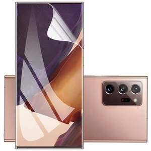 Samsung Galaxy Note 20 Ultra ile Uyumlu Şeffaf Esnek Kavisli Ekranı Tam Kaplayan Pet Ekran Koruyucu