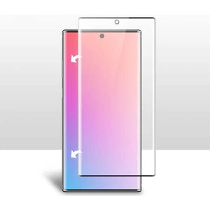Samsung Galaxy Note 10 Plus ile Uyumlu Şeffaf Esnek Kavisli Ekranı Tam Kaplayan Pet Ekran Koruyucu