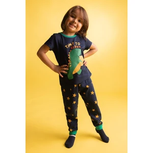 Erkek Bebek Desenli Ribana Kısa Kollu Pijama Takımı Z4275A223SP