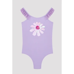 Kız Çocuk Papatya Desenli Mayo