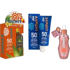 Yetişkin Spf 50 Faktör Güneş Kremi + Çocuk Spf 50 Faktör 100 ml + Güneş Yağı Kakao 200ML