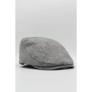 Gri Yün Kışlık London Kasket Şapka