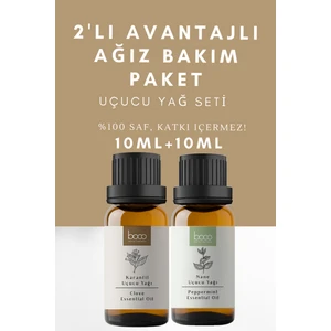 Ağız Bakım 2'li Avantajlı Paketi Karanfil Ve Nane Uçucu Yağı %100 Saf Aromaterapi Yağları 20 ml