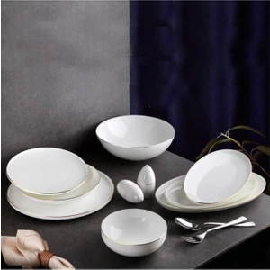 Bone China 54 Parça Platin Yemek Takımı