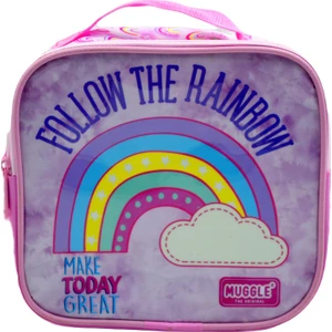 Termoslu Soft Rainbow Pembe Beslenme Çantası (MU-6733)