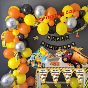 Çıtı Pıtı Store Çıtıpıtıstore Inşaat Temalı Doğum Günü Balon Set