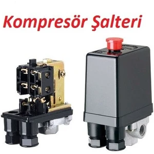 Kompresör Şalter Otomatigi 3 Yollu 220 V Ayarlı Basınç Şalteri