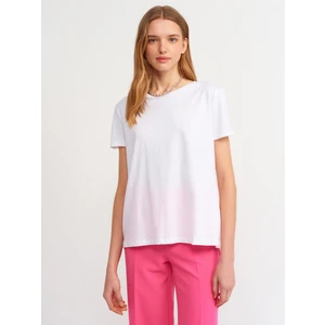 3471 Bisiklet Yaka Basic T-Shirt Beyaz
