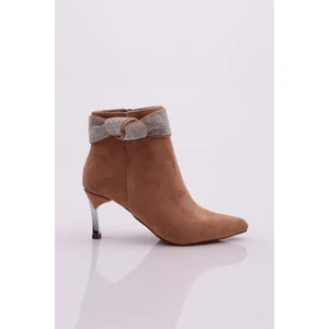 K100-22K Kadin Silver Taşli Topuklu Bot