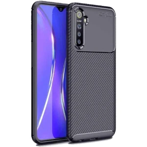 Smart Tech Realme Xt Karbon Desenli Negro Silikon Kılıf