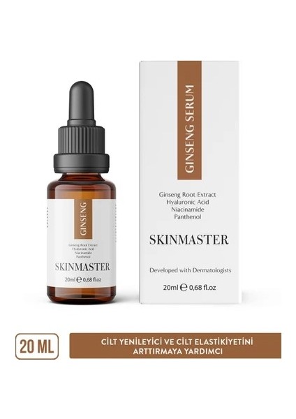 Skınmaster Cilt Yenilenmesine ve Tazelenmesine Ginseng Serum ( Ginseng Özü %5 + Niacinamide + Ha)