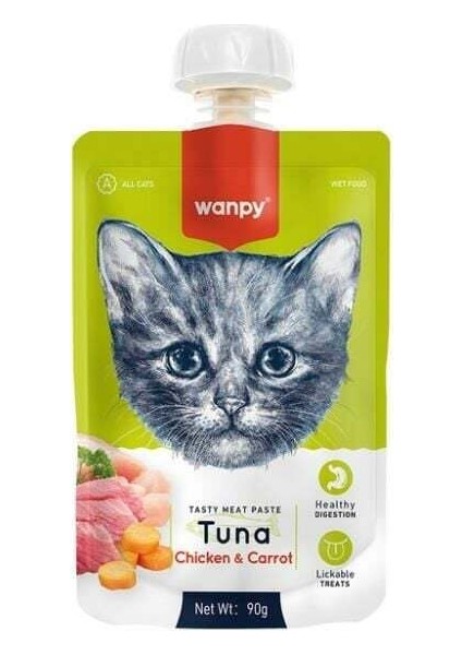 Taze Ton Balıklı ve Tavuklu Kedi Et Ezmesi 90 gr