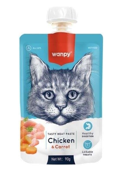 Taze Tavuklu ve Havuçlu Kedi Et Ezmesi 90 gr
