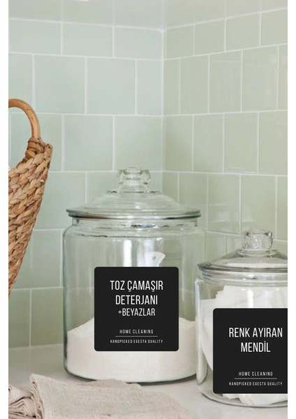 56 Adet Banyo Temizleyici - Deterjan - Kişisel Bakım Etiketi 7X7CM