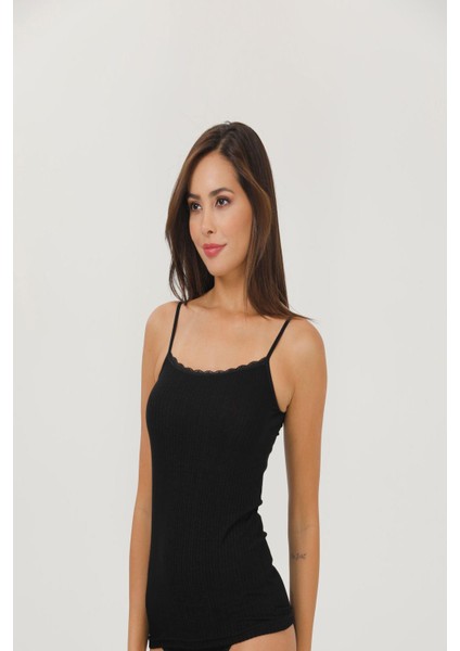 Kadın Derby Viskon Dantelli Ip Askı Atlet 2221 - 3 Adet