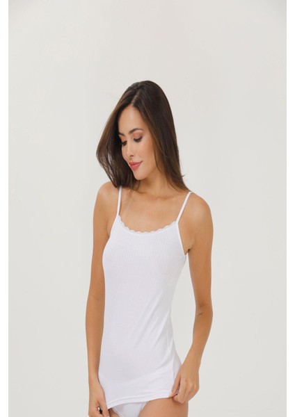 Kadın Derby Viskon Dantelli Ip Askı Atlet 2221 - 3 Adet