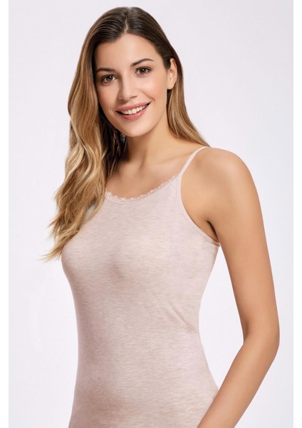 Kadın Melanjlı Ip Askılı Atlet 2346 - 3 Adet