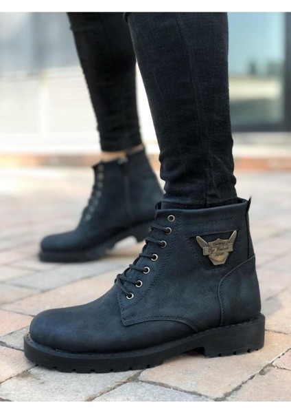 BA0080 Kartal Fermuarlı Siyah Erkek Klasik Spor Klasik Yarım Bilek Bot fiyatları