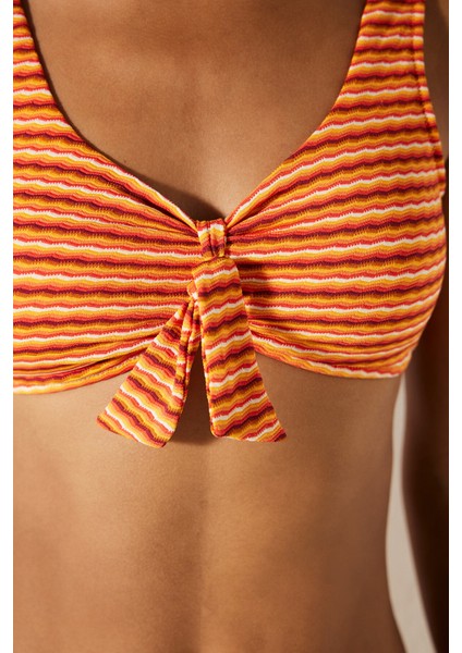 Taylor Çizgili Bikini Üstü