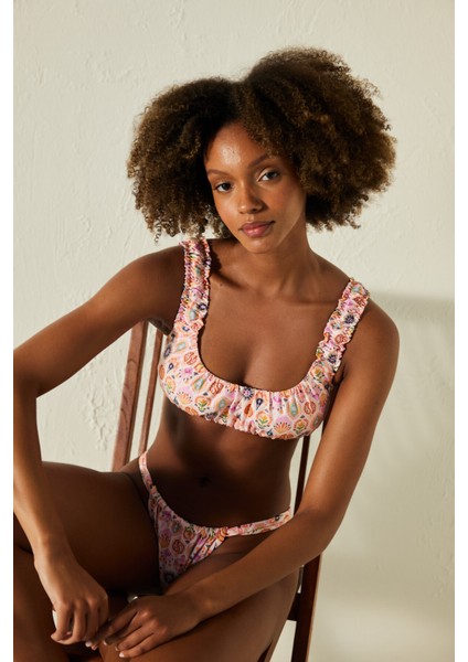 Arianne Bra Desenli Bikini Üstü
