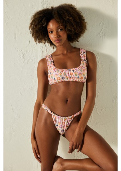 Arianne Bra Desenli Bikini Üstü