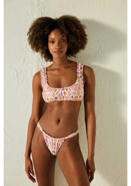 Arianne Bra Desenli Bikini Üstü