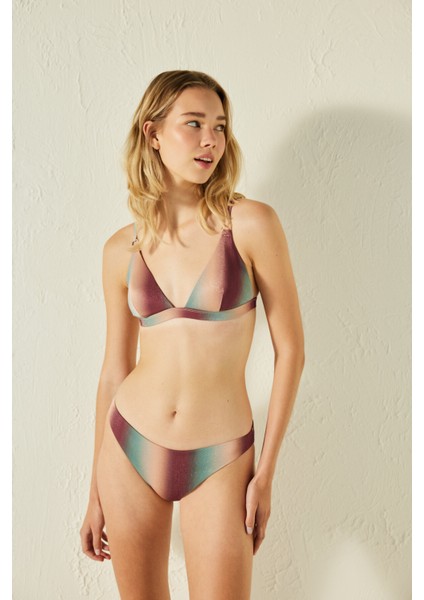 Phalen Üçgen Fit Parlak Bikini Üstü