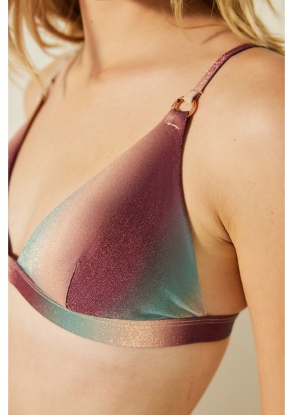 Phalen Üçgen Fit Parlak Bikini Üstü