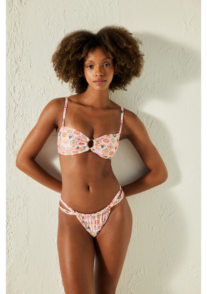 Arianne Straplez Desenli Bikini Üstü