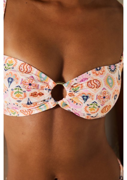 Arianne Straplez Desenli Bikini Üstü