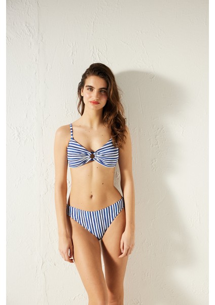 Wind Bra Çizgili Bikini Üstü