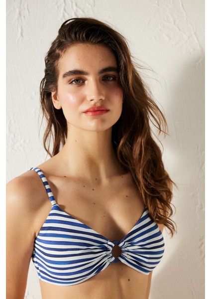 Wind Bra Çizgili Bikini Üstü