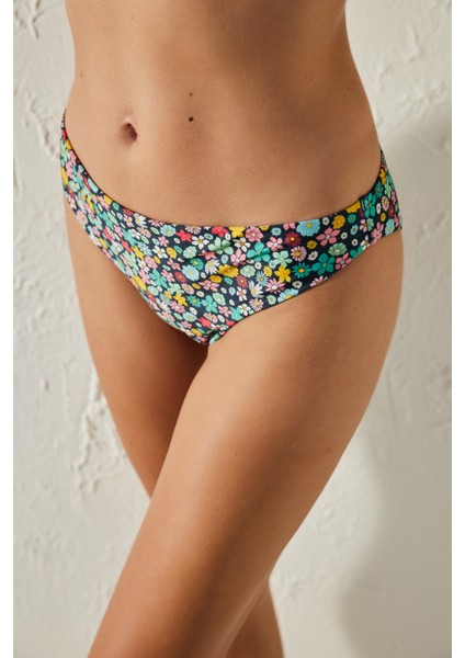 Amadora Çiçek Desenli Hipster Bikini Altı