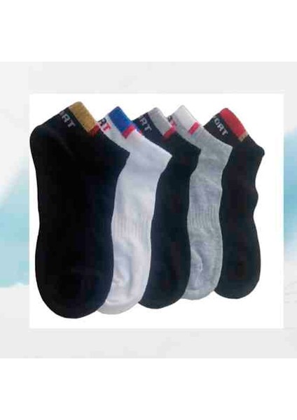 5 Çift By Sweet Sport Burun Dikişsiz Erkek Kadın Orta Konç Patik