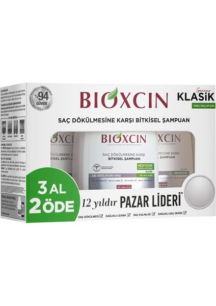 Genesis 3 Al 2 Öde Yağlı Saçlar Için Şampuan (3 X 300 Ml)