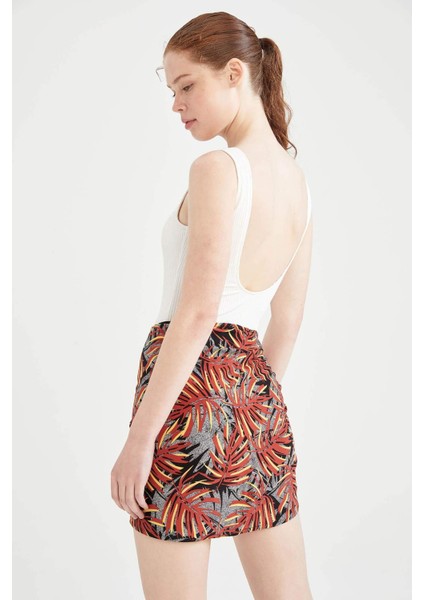 Regular Fit Baskılı Viskon Plaj Kıyafeti U3855AZ21SM fırsatları