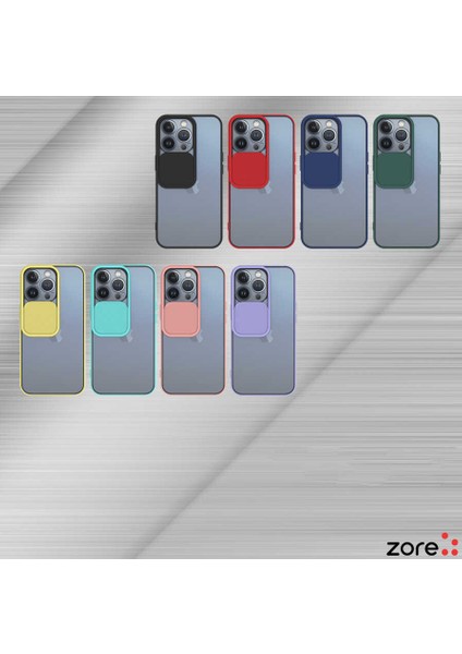 Apple iPhone 13 Pro Kapaklı Kamera Koruyuculu Silikon Kılıf Lensi Kapak