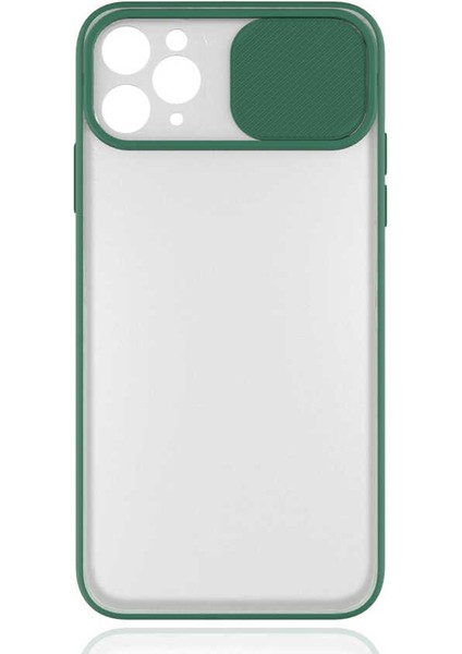 Apple iPhone 11 Pro Kapaklı Kamera Koruyuculu Silikon Kılıf Lensi Kapak