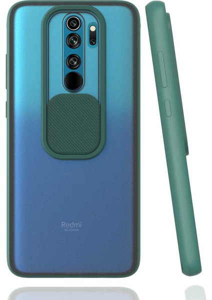 Xiaomi Redmi Note 8 Pro Kapaklı Kamera Koruyuculu Silikon Kılıf Lensi Kapak