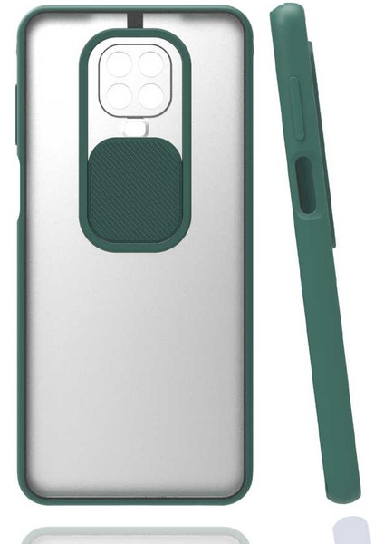 Xiaomi Redmi Note 9s Kapaklı Kamera Koruyuculu Silikon Kılıf Lensi Kapak